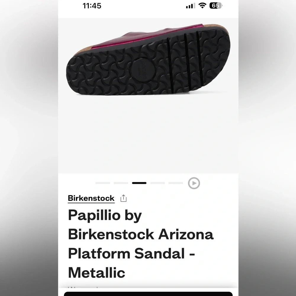 Birkenstock papillio red metallic sandals - Picture 9 of 10